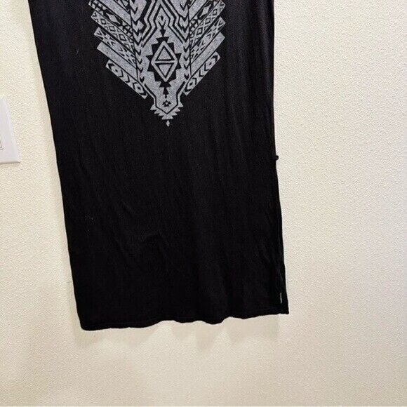Maison Scotch Tee Dress - Black Aztec Print - Cap Sleeves Size 6 - Picture 5 of 11